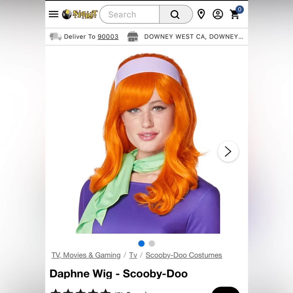 Spirit Vibrant Orange Wig with Costume Dress